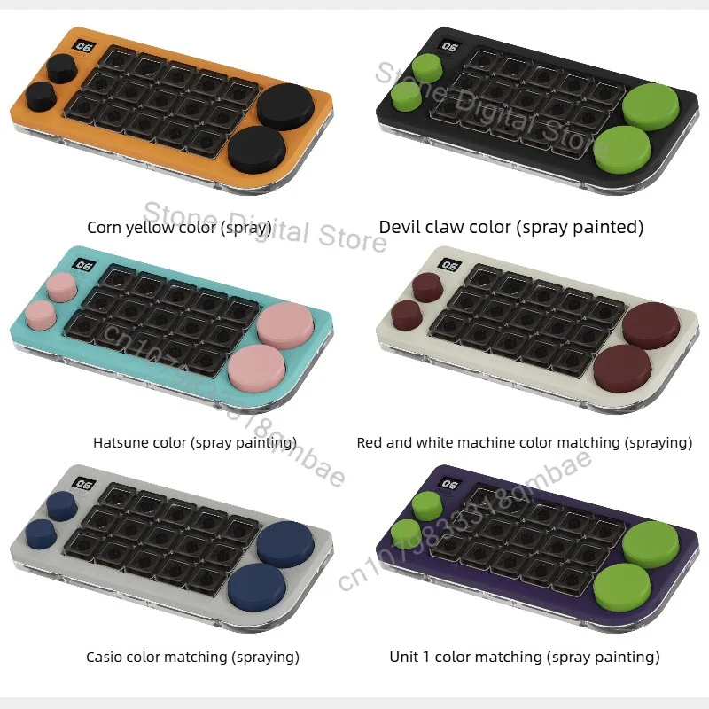 DOIO KB15-01 Wired Customized Programmable Mechanical Keyboard Low-profile Switch 15keys 4 Knobs PS/PR Custom Workbench Keyboard