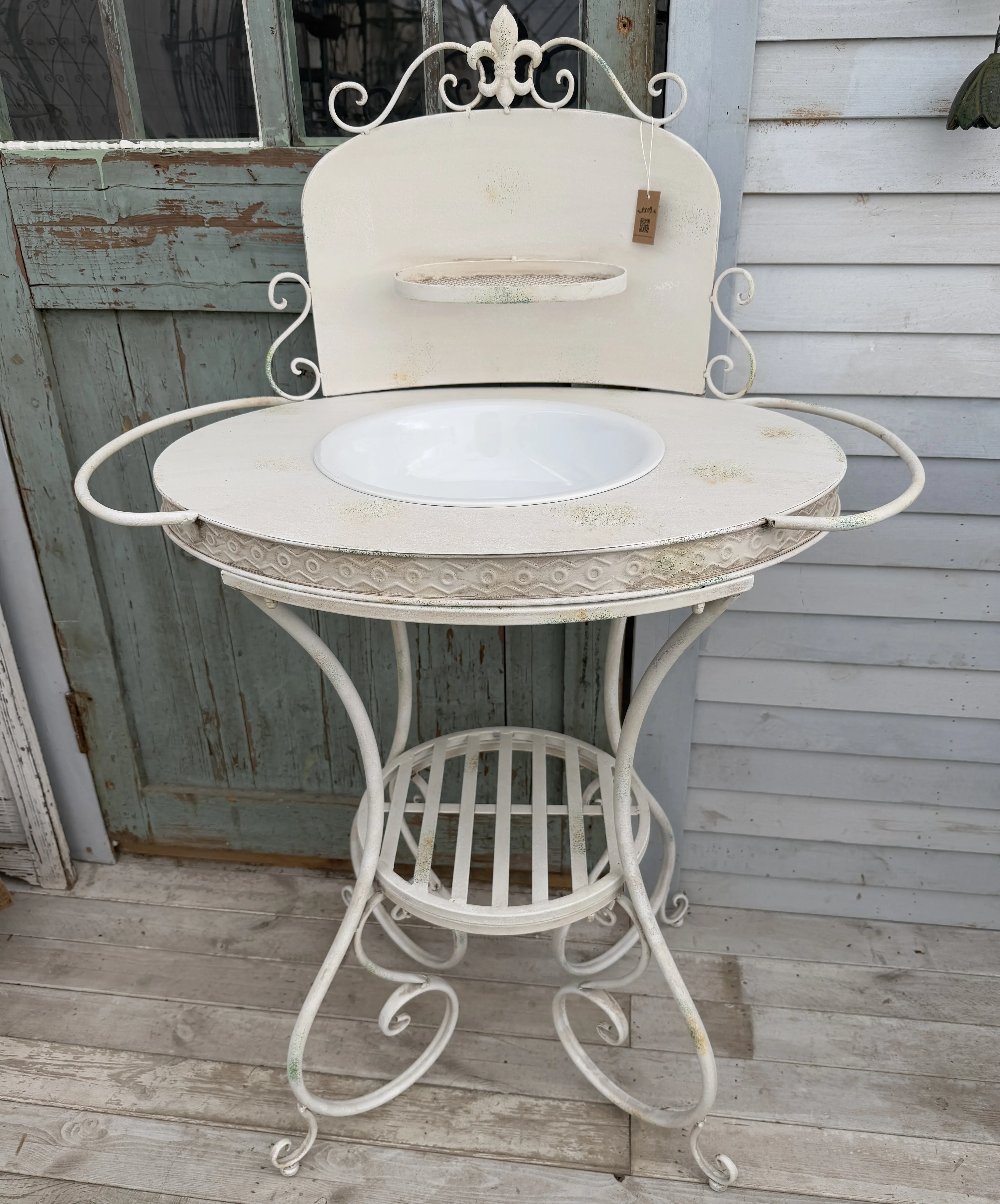 Garden groceries retro heavy double-layer washbasin flower stand washbasin washbasin console