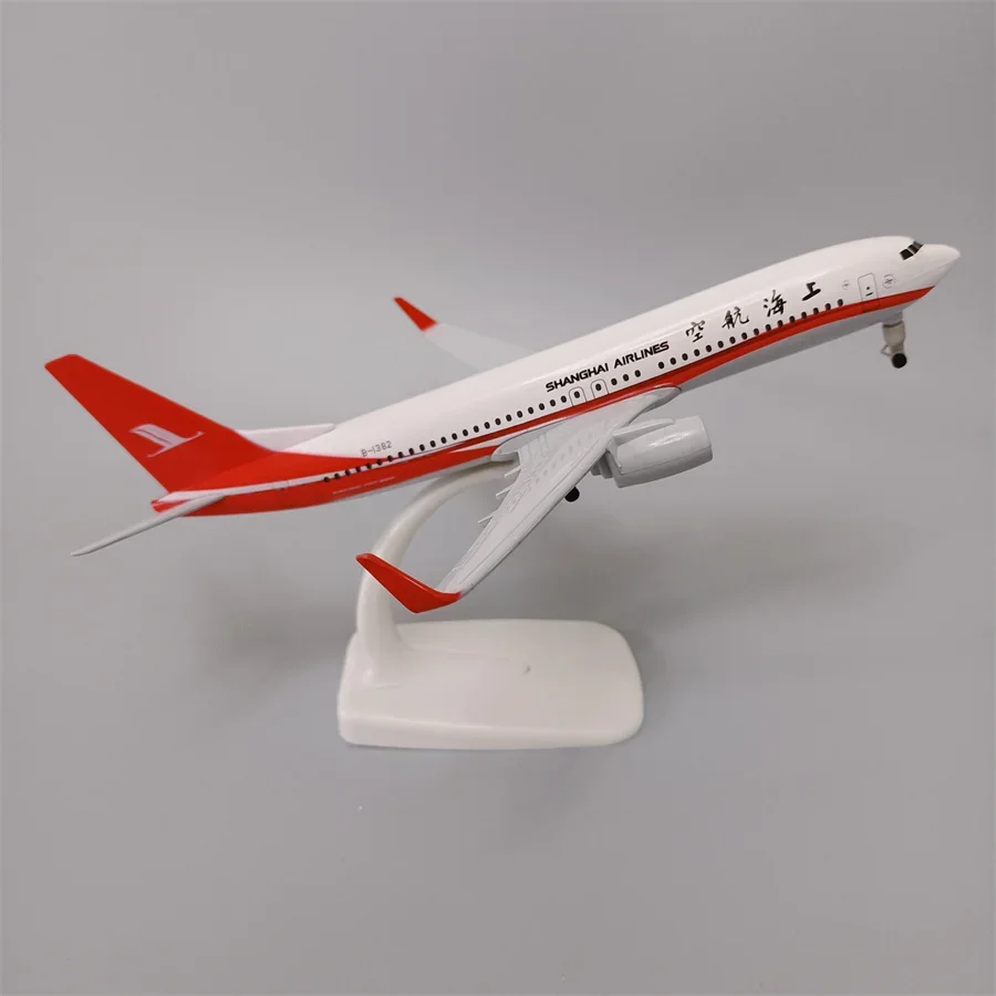 20cm Alloy Metal Air China ShangHai Airlines Boeing 737 B737 Airways Diecast Airplane Model Plane Model Aircraft w Landing Gears