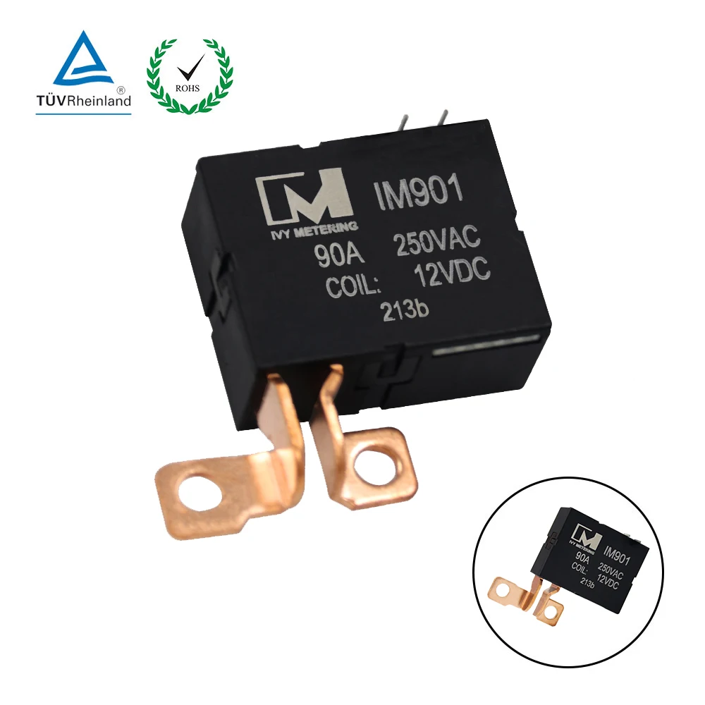 Meter Components 90A 250VAC Coil 12VDC Control Switch Single Phase High Power AC Latching Relay