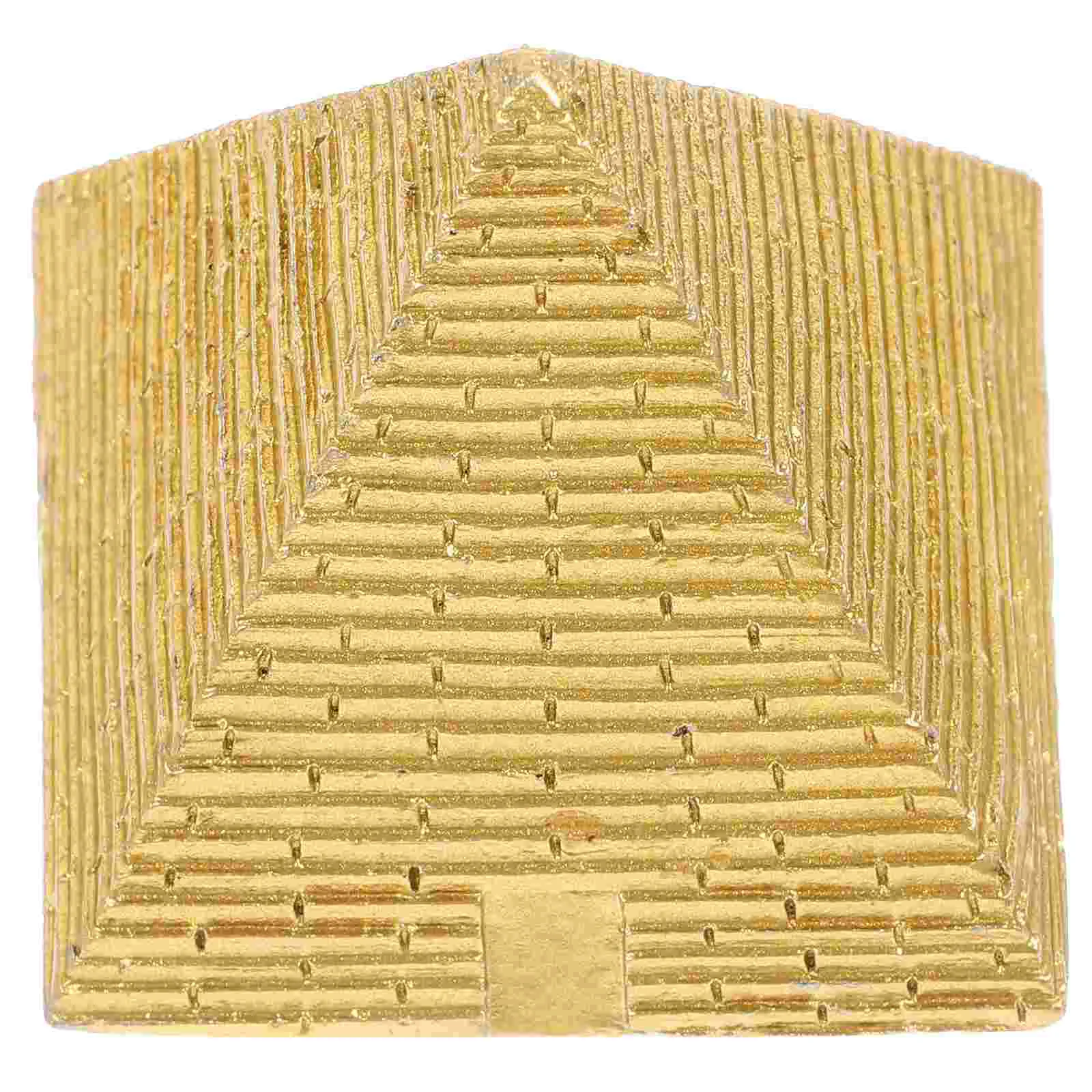 

Sand Table Small Pyramid Toys Mini Ornaments Sculpture Accessories Golden Resin Egyptian Model Travel