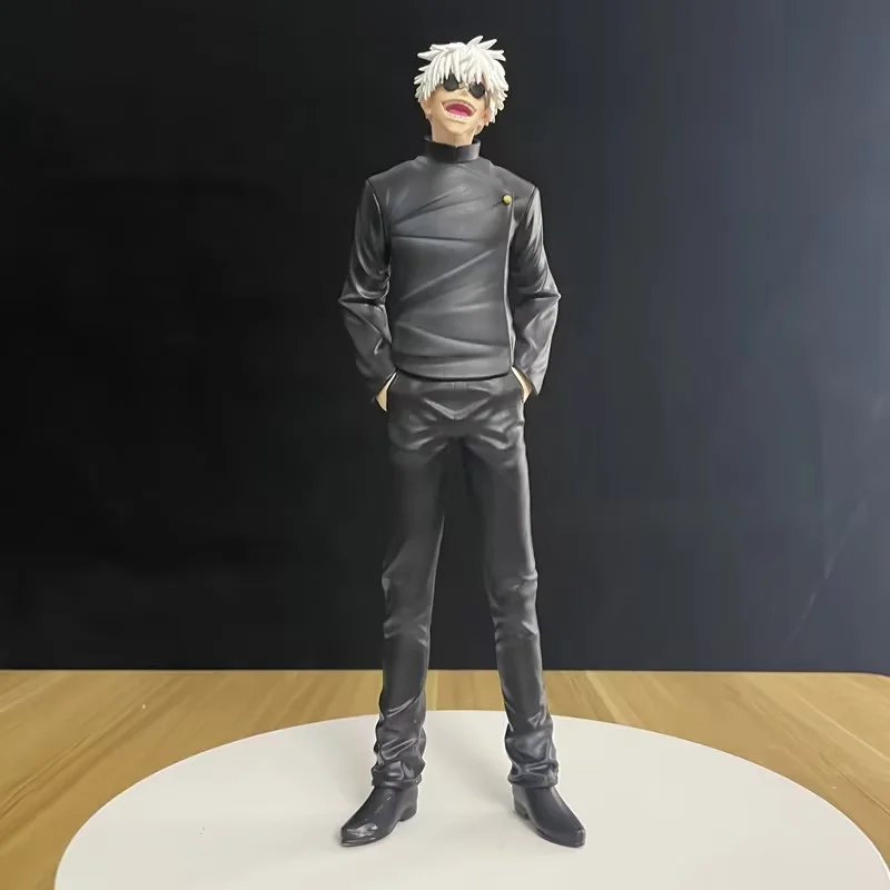 Anime Jujutsu Kaisen Satoru Gojo Figura, Pé Akimbo, Brinquedo Modelo Grande, Coleção do Presente, Action Figure Geto Suguru, PVC, 30cm