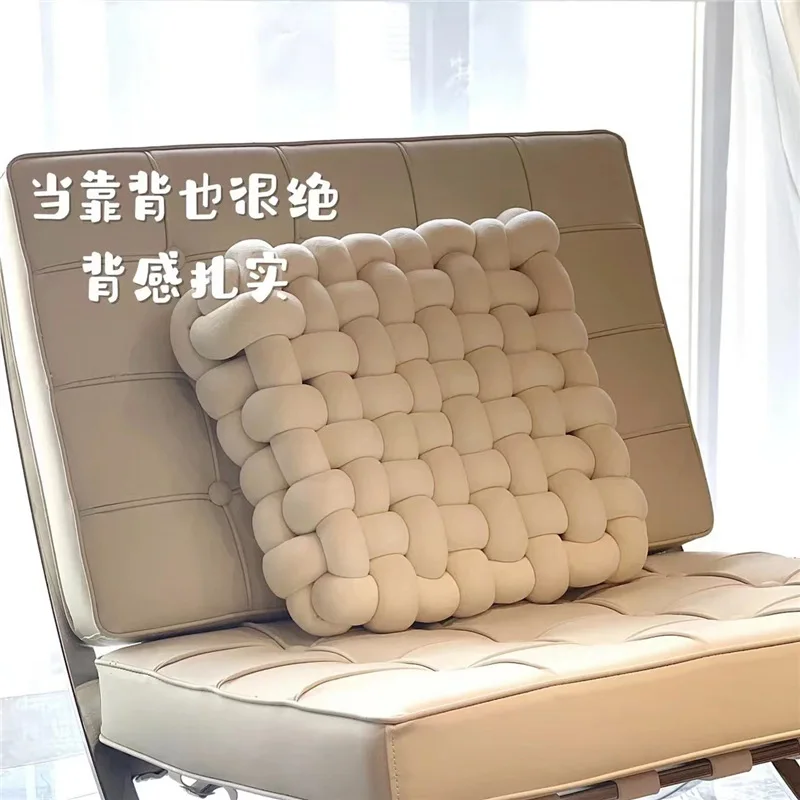 

Ins Square Handmade Twist Chair Seat Cushion Nordic Lazy Tatami Soft Seat Cushion