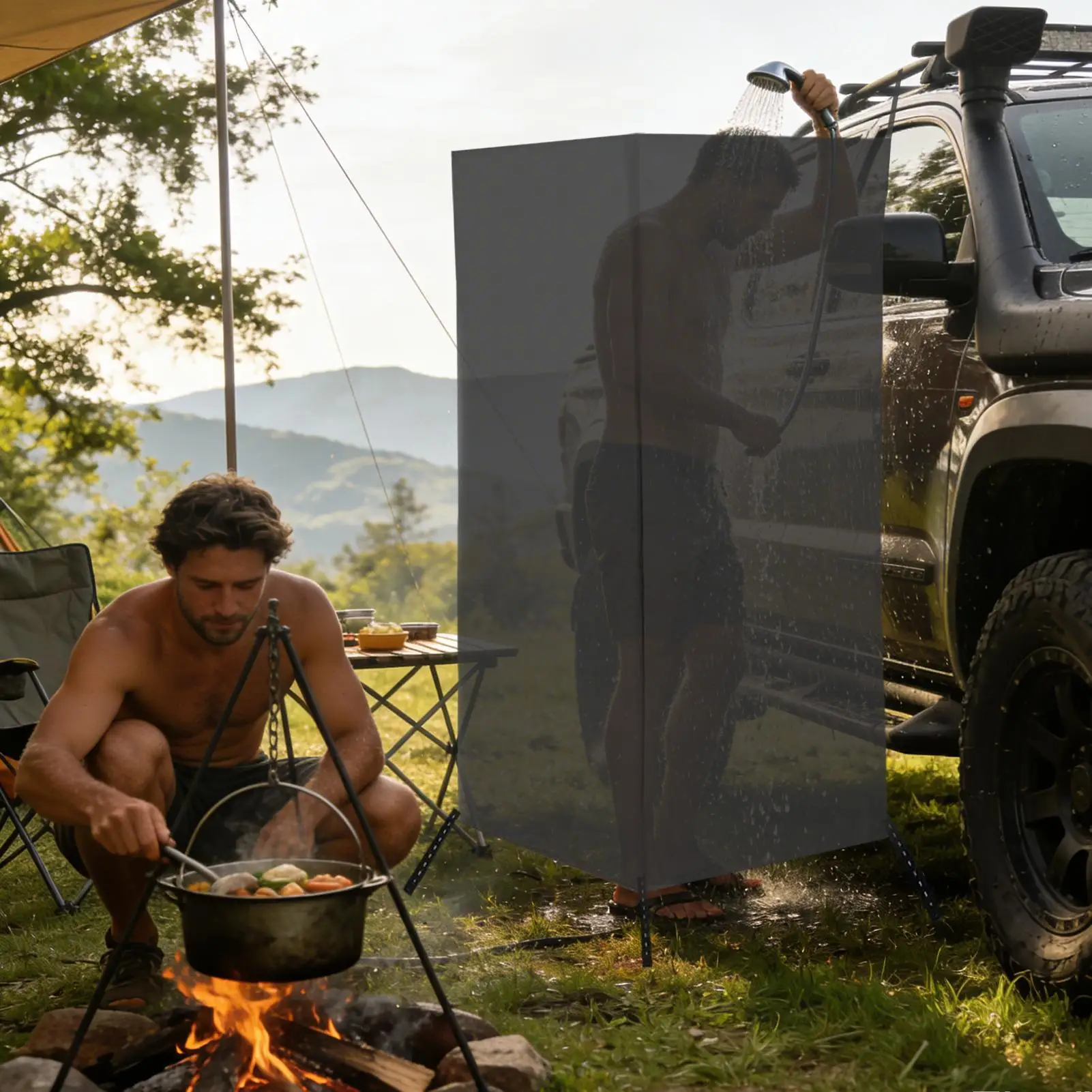 Portable Dressing Room Car Side Privacy Portable Dressing Tent Mobile Privacy Changing Room for Outdoor Camping Beach Travel