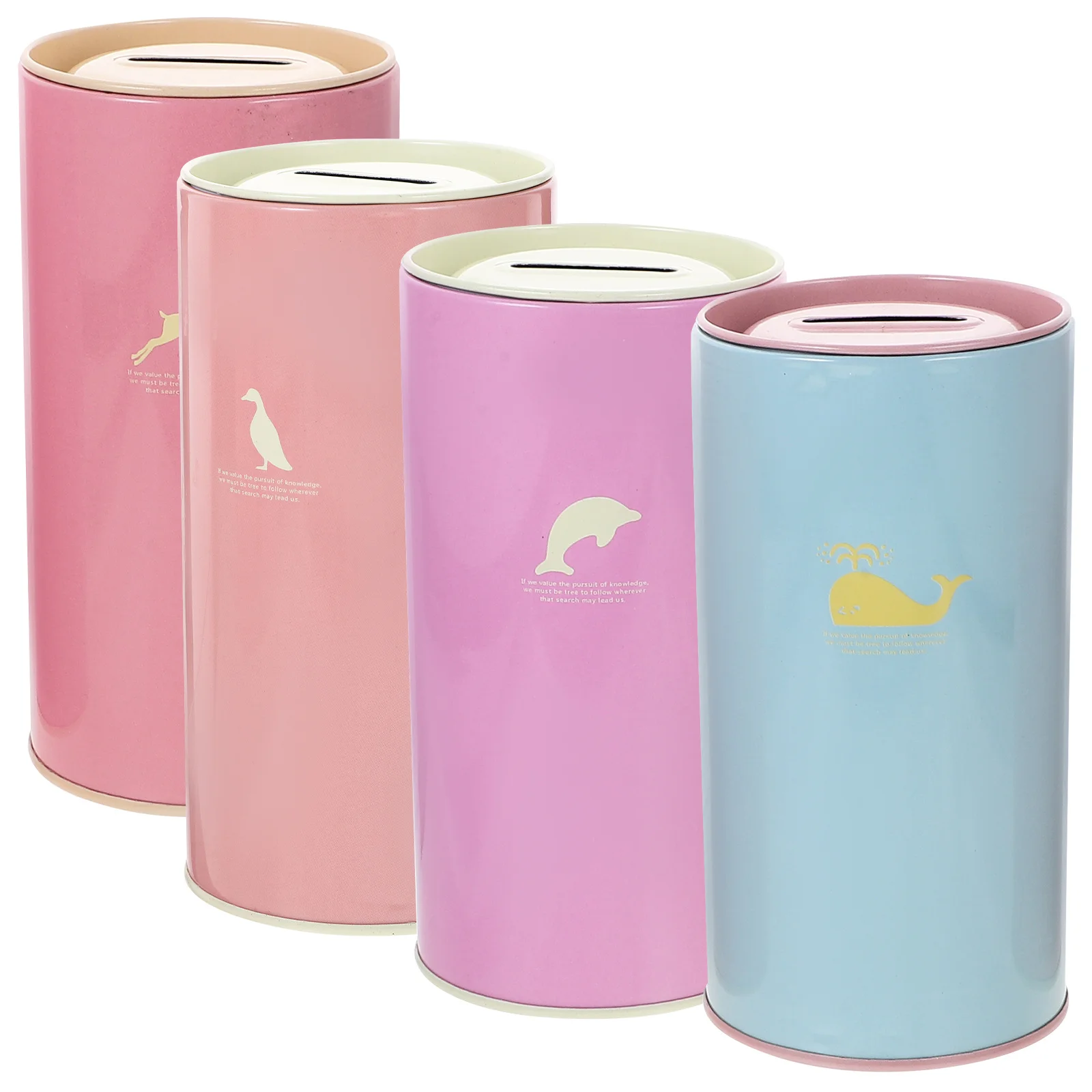 4 قطعة صفيح حصالة على شكل حيوان الكرتون منزل تصميم المال توفير وعاء قوي المعادن عملة تخزين جرة للأطفال الكبار سطح المكتب ديكور #6