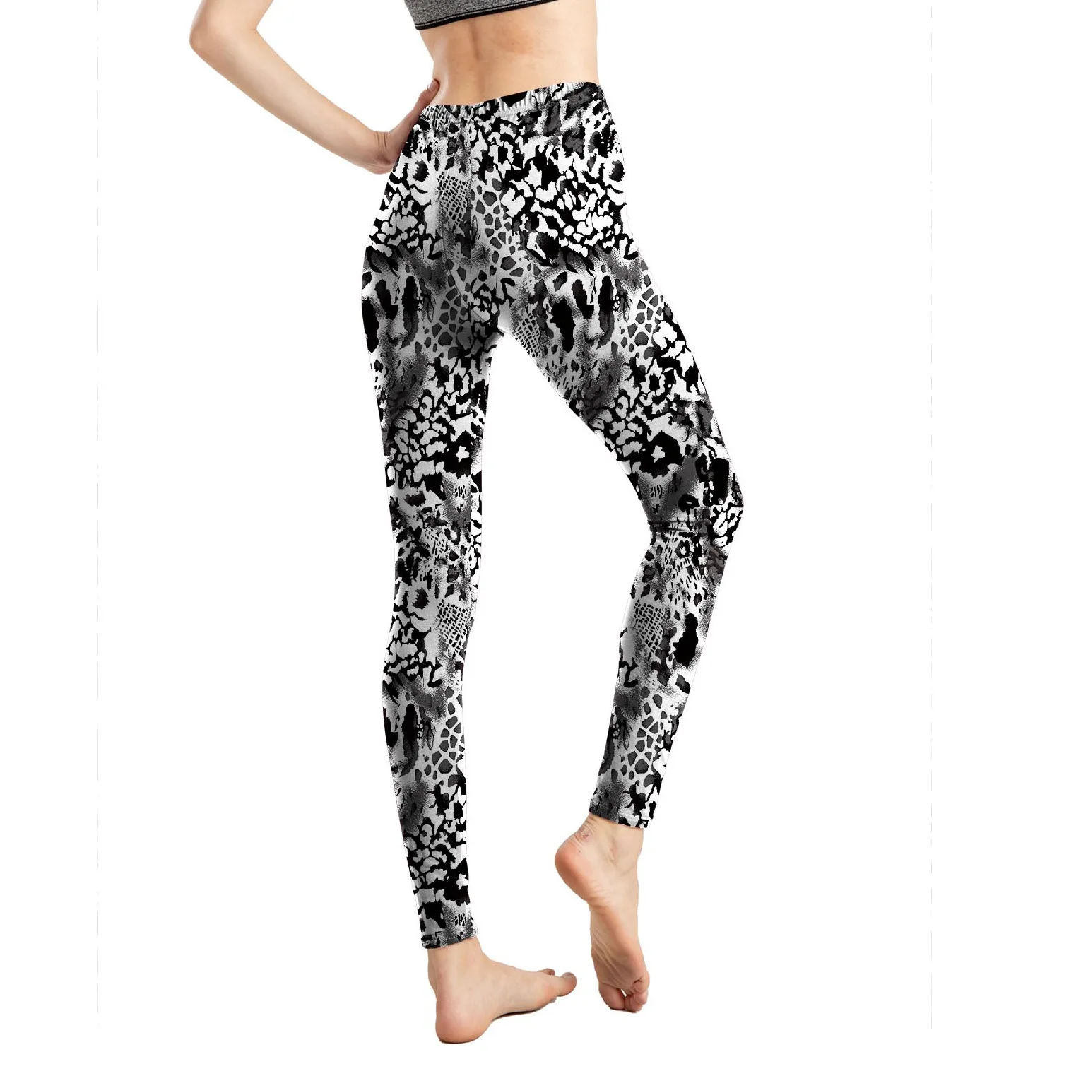 Dameslegging Panty's met zebraprint Polyester Spandex Gemengde elastische taille Fleece Herfst- en winterkleding