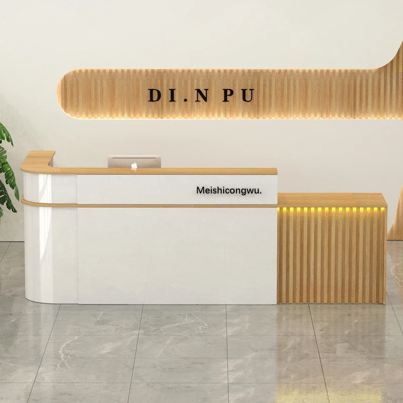 Hospital Reception Desks European Information Wooden Mobile Front Desk Luxury Service Pulpito Para Igreja Beauty Salon Furniture