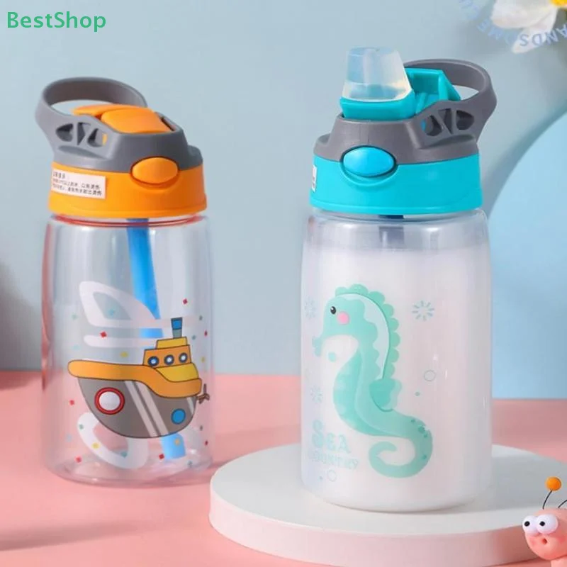

★★★Portable Duckbill Straw Cups 480ML Kids Water Sippy Cup
