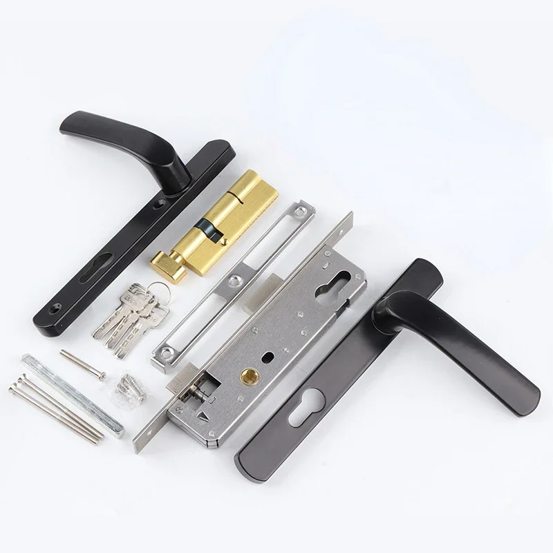 Aluminum Alloy Door Lock, Bathroom Balcony Swing Door, Broken Bridge Aluminum Handle Lock