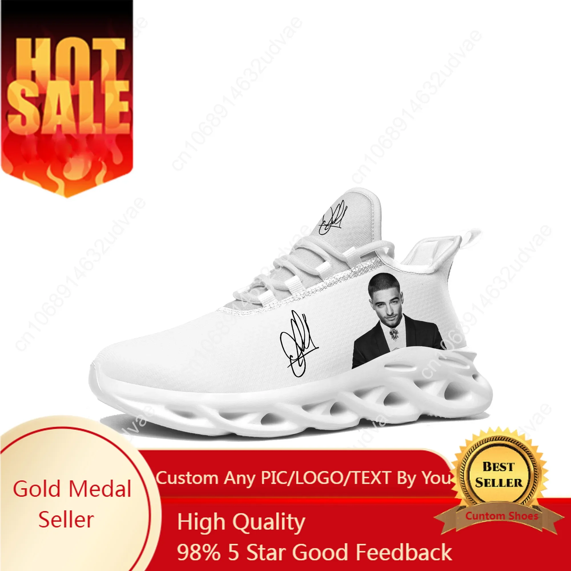 

Maluma Flats Sneakers Mens Womens Sports Running Shoes High Quality DIY Sneaker Lace Up Mesh Footwear Tailor-made Shoe