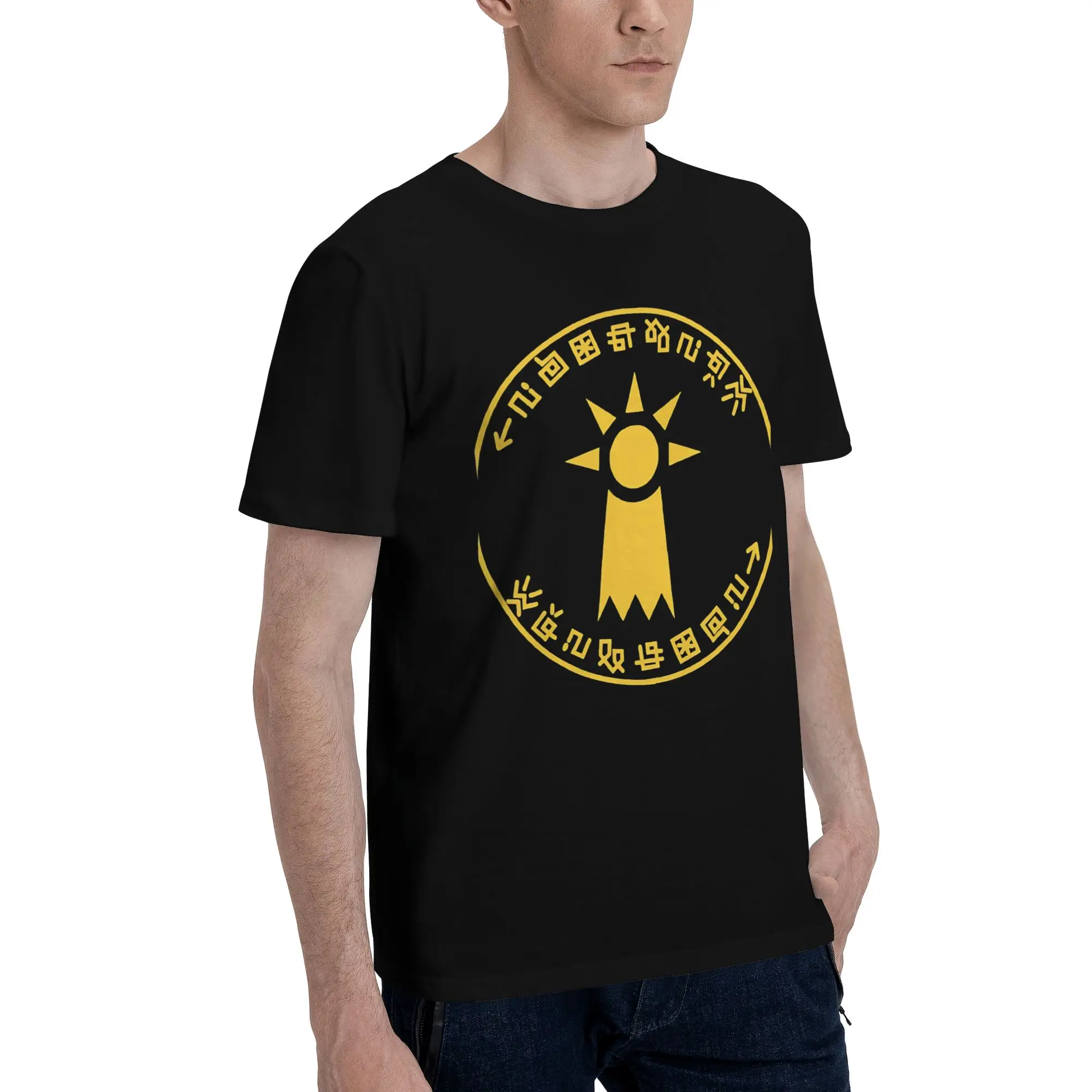 Crest of Hope   Funny Graphic 100% Cotton T-Shirt Bandai Digimon Tops Tees For Men