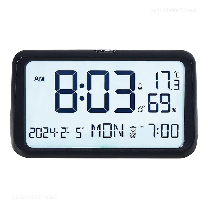 Desktop LCD Digital Alarm Clock Multi functional Living Room Clock Room Electronic Clock Night Light Creative Decoration