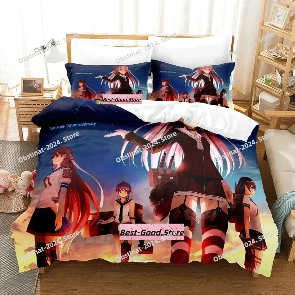 2024 Kantai Collection Bedding Set Duvet Cover Full Queen King Size Pillowcase Bed Print Bed Set Aldult Kid Bedroom Single Twin