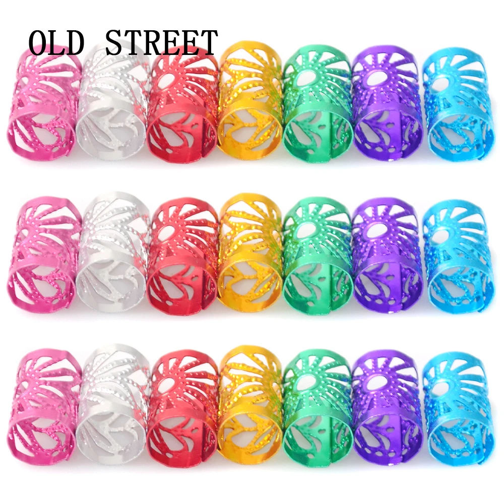 50pcs Mixed Color Hair Ring For Braids Cuff Clips Available Dreads Accessories Dreadlock Beads Adjustable Styling Tool