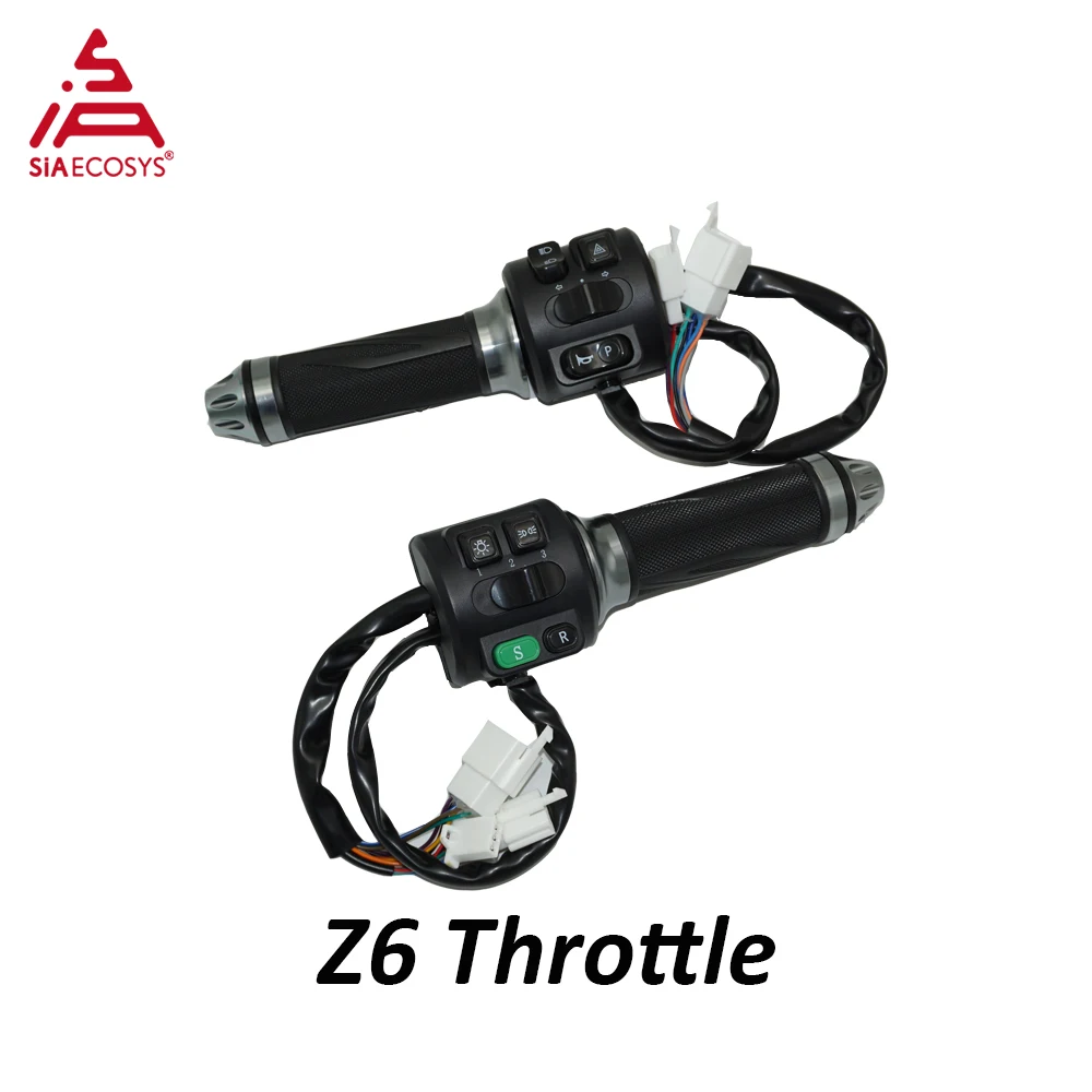 

US Warehouse Z6 Throttle With Combination Switch Bike Handle-Throttle for E-Scooter Motorbike with Parking Function