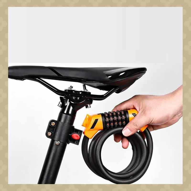 

Bicycle Combination Lock Thickened Steel Cable Lock Outdoor Mountain Bike Anti-Theft Locks Durable Easy Install Easy To Use