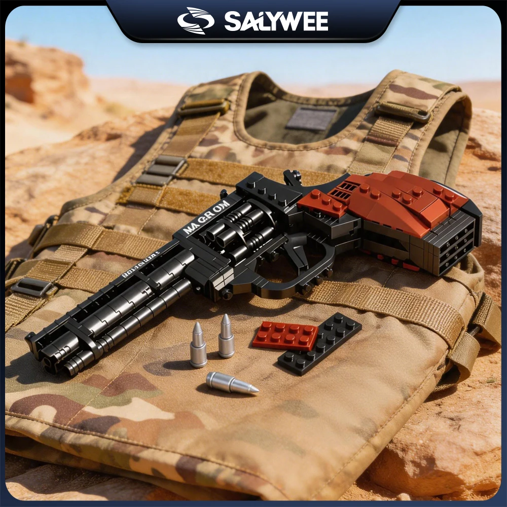 SALYWEE Building Block Gun Model Set, DIY Decorations Assembly Toy, Creative Gifts for Boys, CS-themed Toys, Suitable for Adults