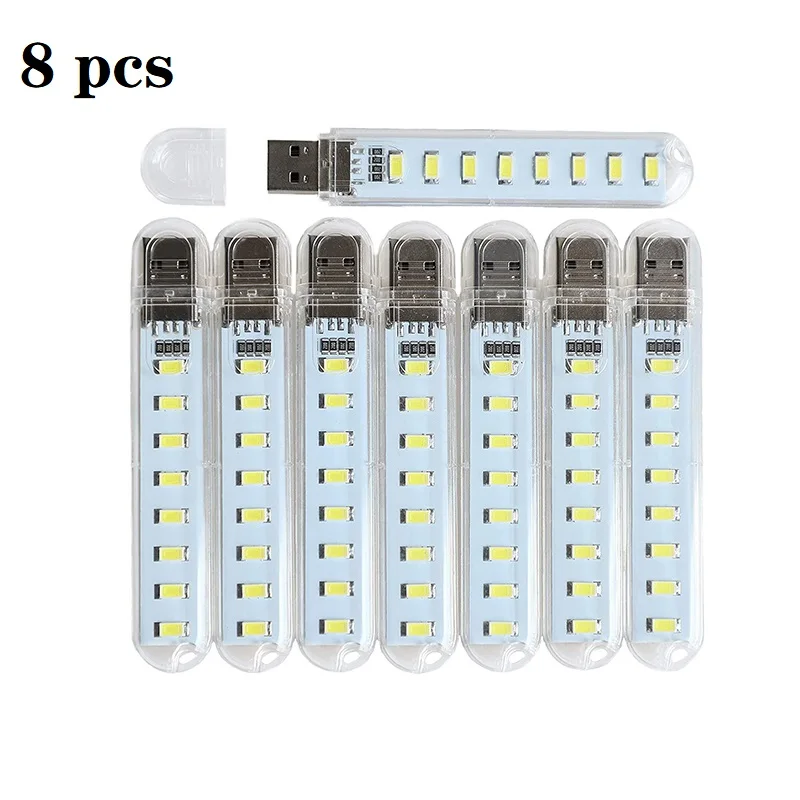 Mini lampe de livre portable USB, veilleuses, éclairage de secours de pièce, adapté à la banque d\'alimentation, ordinateur, prise USB, 5730 LED