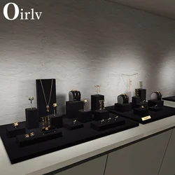 Oirlv Black Jewelry Organizer Rack Bracelet Earring Display Set Decoration Stand Earring Support Display Decoration Rack Hot