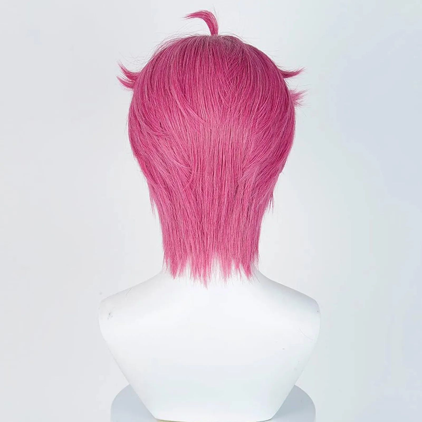 コスプレウィッグローズピンク 30 センチウィッグジヌベビーアビーロマンスミステリーコスアニメウィッグ男性用耐熱人工毛
