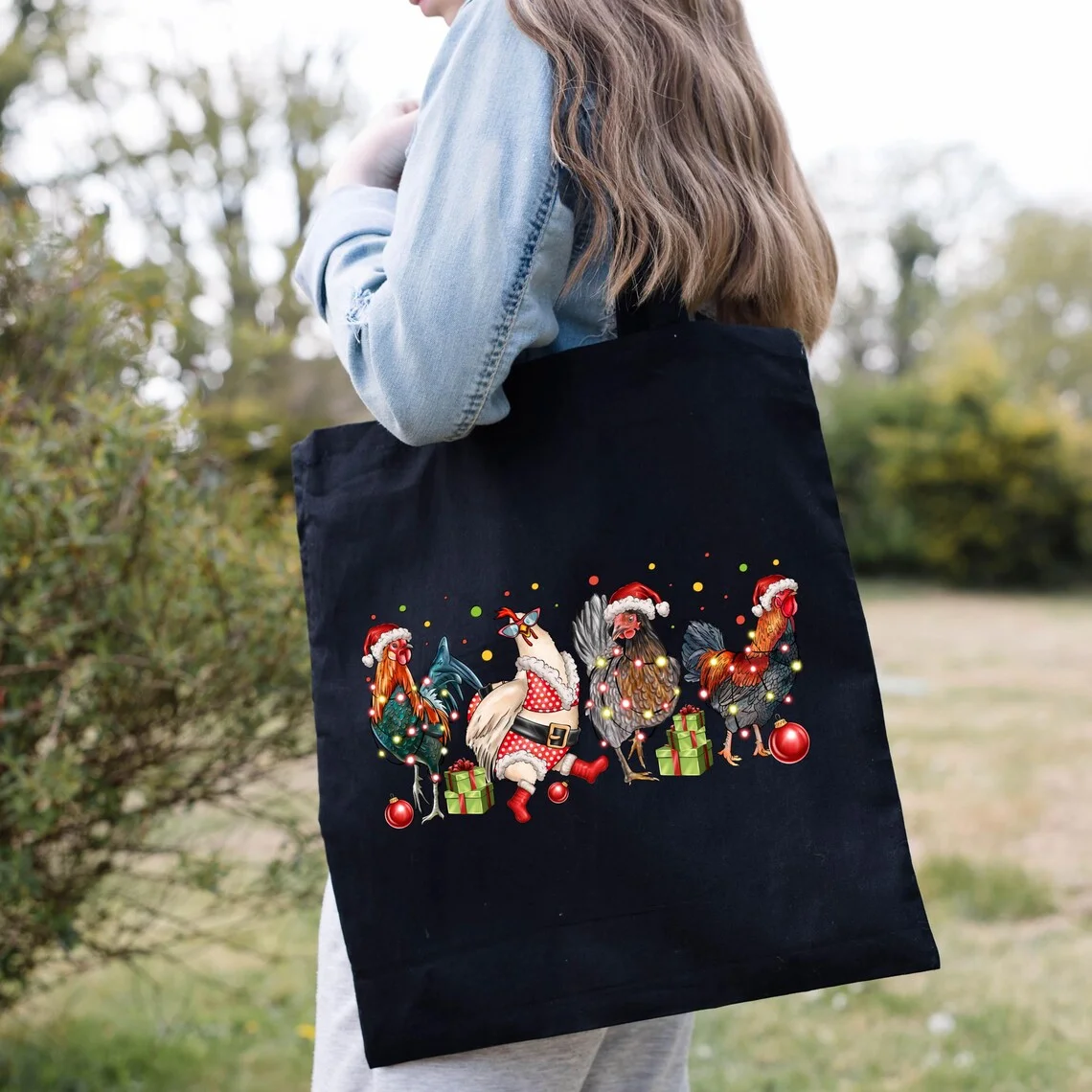 

Retro rooster Tote Bag Eco-Friendly Canvas Shopping Bag Canvas Tote Bag Large Capacity Shopping Bags Shoulder Handba
