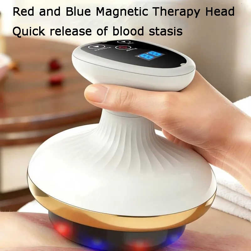 

New Electric Guasha Scraping Massage Cupping Body Massager Vacuum Cans Suction Cup Heating Fat Burner Anti-cellulite Massager