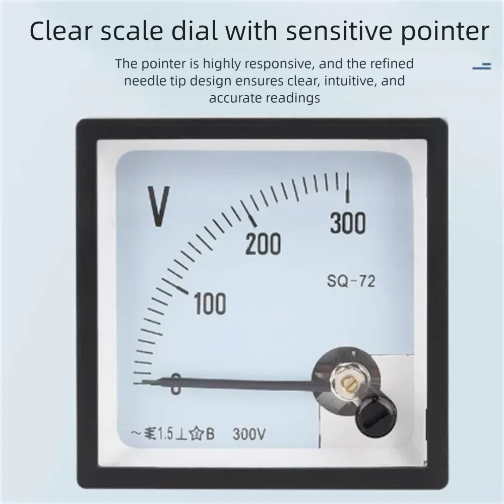 SQ-72 Analog Panel Meter 72x72mm Voltmeter Ammeter Hz Meter for Electrical Measurement