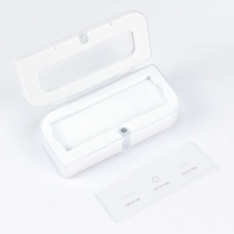 Albenth 0.1/0.05/0.01mm Micrometer Crosshair Calibration Glass scale Ruler Microscope Stage Micrometer