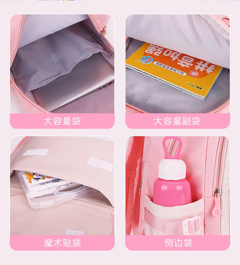 school bag Kids backpack water proof Preschool Ages 6-18 Spine protection Reduce the burden Large capacity