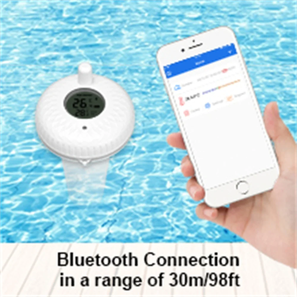 INKBIRD 2 Types of Wireless/Bluetooth Swimming Pool Floating Thermometer Digital Outdoor Accurate Temperature LCD Display