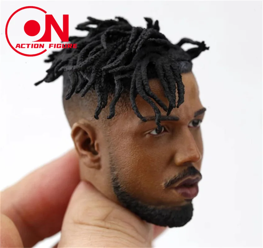 In Voorraad 1/6 Schaal Erik Michael Bakari Head Sculpt PVC Mannelijke Hoofd Carving Model Fit 12-inch Zwarte soldaat Action Figure Body