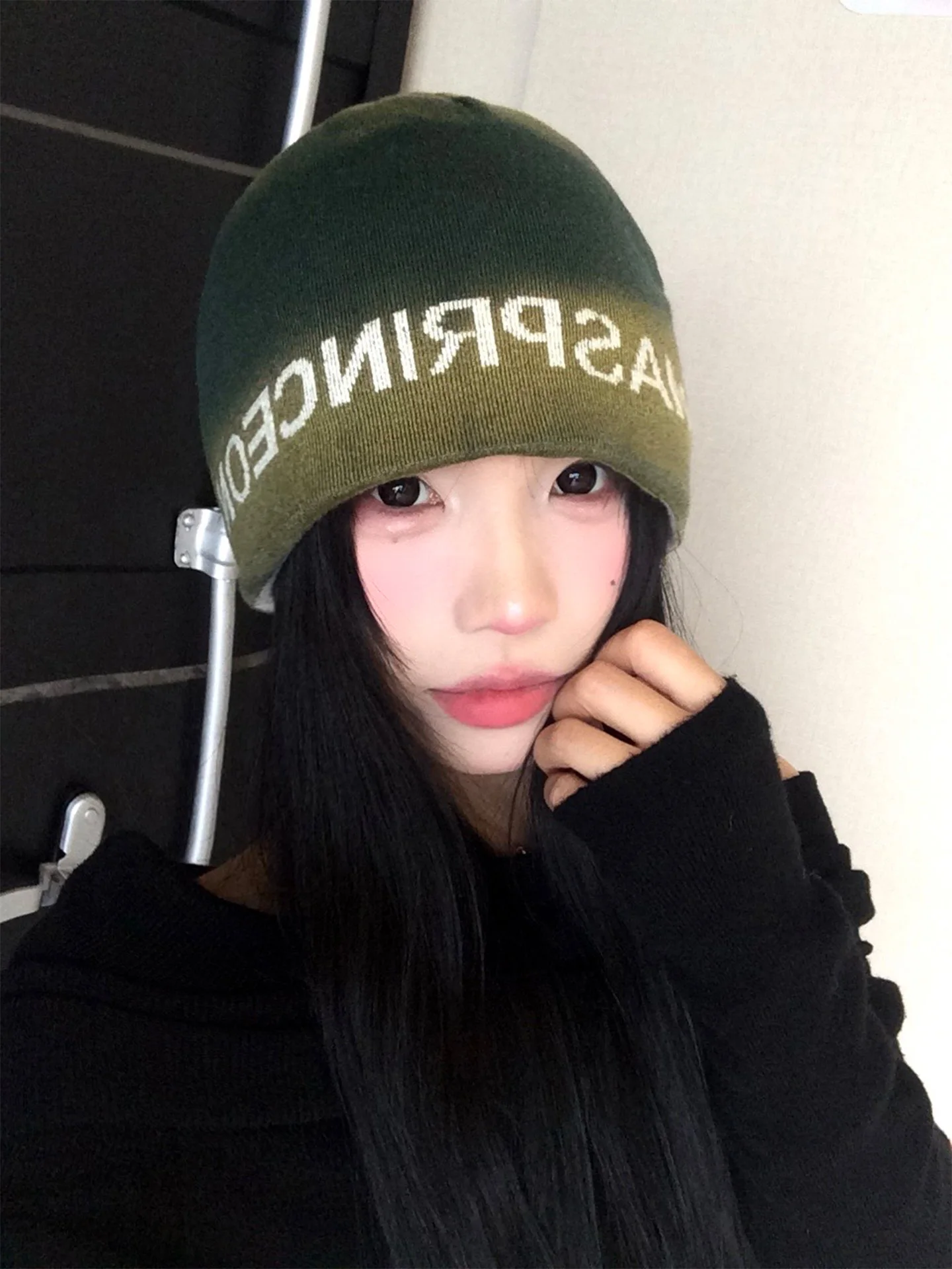 Gradient  Color Letter Women's Hat Spring Autumn Season Fashionable Versatile Face Slimming Head Cover Casual Style