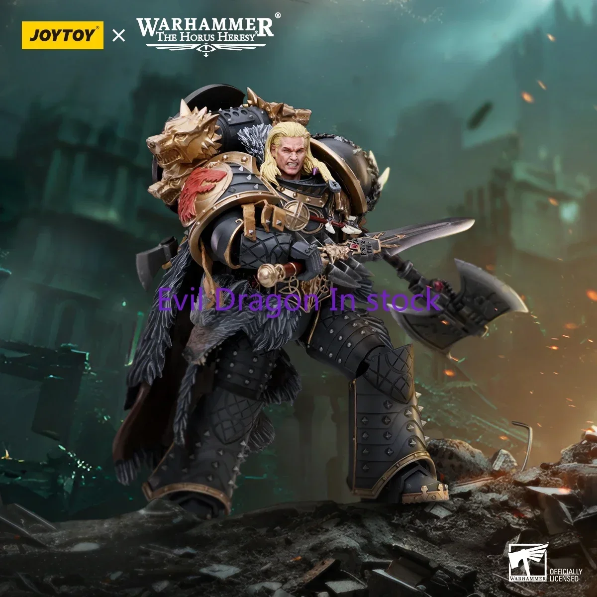 

In Stock JOYTOY 40k 1/18 Action Figures Anime 18cm Space Wolves Leman Russ Primarch of The VIth Legion