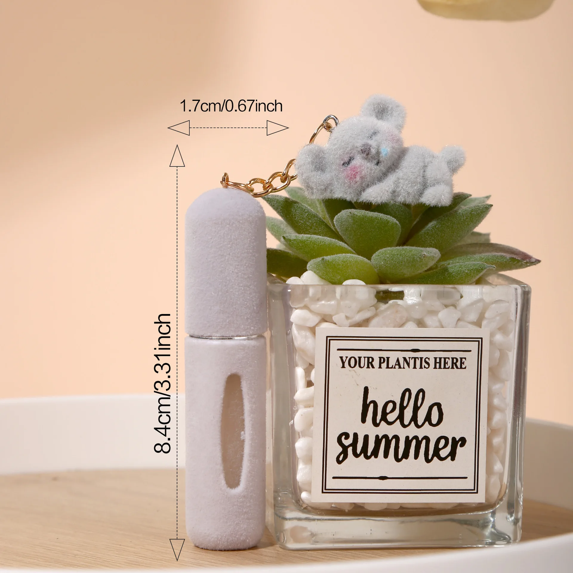 جديد 5 مللي حقيبة قطيفة معلقة زجاجة عطر الكرتون لينة لطيف الحيوان المفاتيح الفرعية تعبئة ضروري للسفر زجاجات إعادة الملء #5