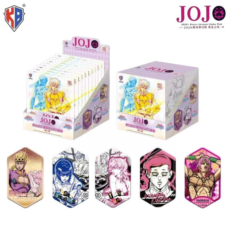 Genuíno KABAO JoJo Golden Wind Emblema Espelhado Refletor Luminoso de Metal, Pin de Anime para Decoração de Roupas, Presente de Anime