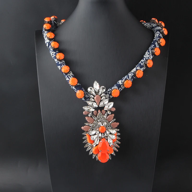 Shourouk  Vintage High Qulity Fashion Necklaces Choker Statement Necklace & Pendant Flower Crystal Women Luxury Jelwery 311