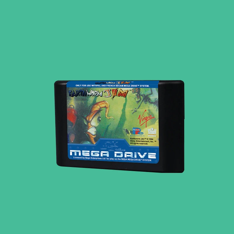 لعبة دودة الأرض جيم 1 ودودة الأرض جيم 2 الولايات المتحدة الأمريكية/EUR لـ SEGA Mega Drive Genesis 16 بت وحدات التحكم صندوق خرطوشة الألعاب دليل #5