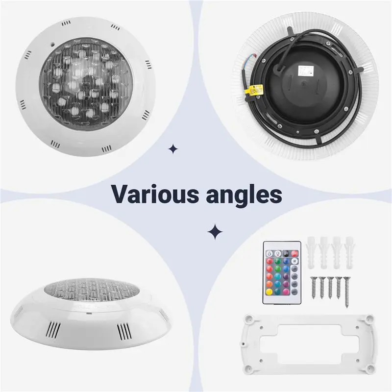 AC23-7 Colors 24V 18W LED RGB Underwater Swimming Pool Bright Light /Remote Control