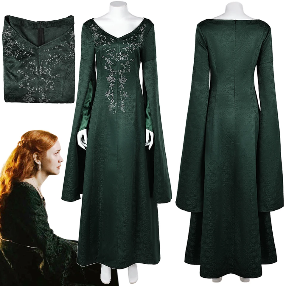 Alicent Cosplay Hightower Costume TV House Cosplay The Dragon Women Green  Dress Disguise Outfits Female Halloween Carnival Suits - AliExpress  200000532