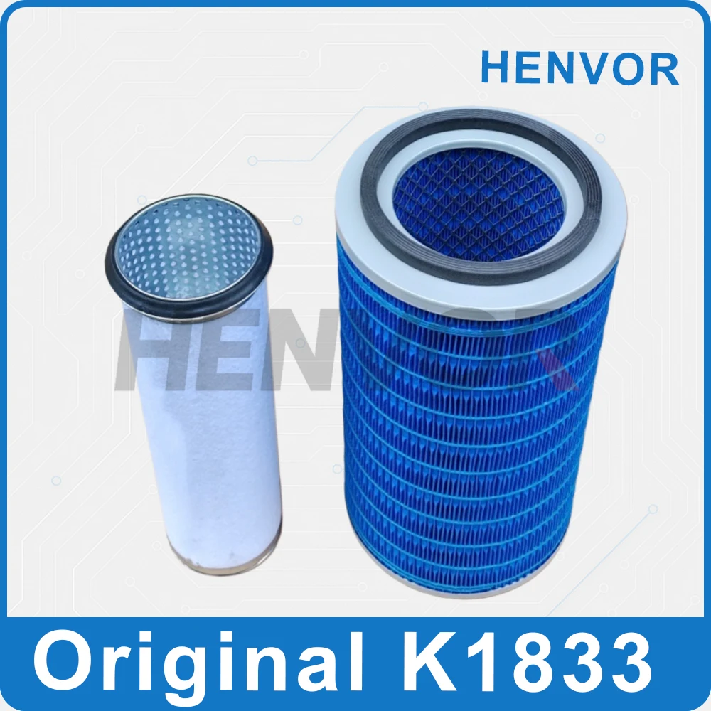 Filtro de aire del motor premium K1833 4108 elemento de filtro de aire compatible con reemplazo de filtración de admisión 4108 K1833