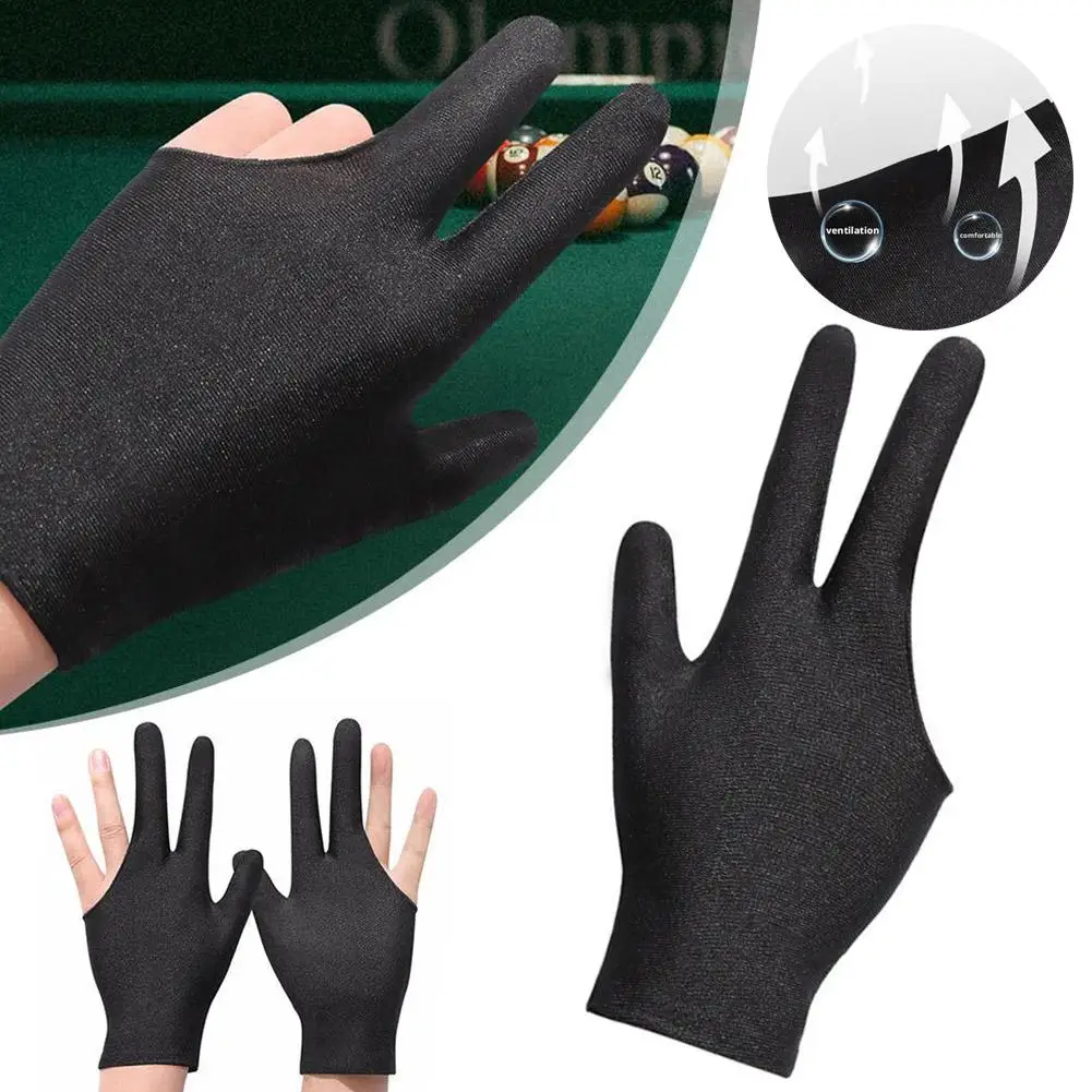 Billiard Gloves Billiard Gloves High Elastic Thin Comfortable Hall Three-finger Breathable Special Ball Billiard Gloves Roo T4c3