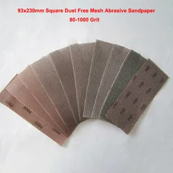 93x230mm Square Dust Free Mesh Abrasive Sandpaper 80-1000 Grit Hook & Loop Anti-blocking Dry Grinding Sanding