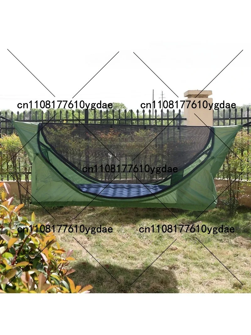 New Design Garden Swing Hammock with Inflatable mattress Mosquito net and Sun shelter Waterproof tarp for Outdoor camping