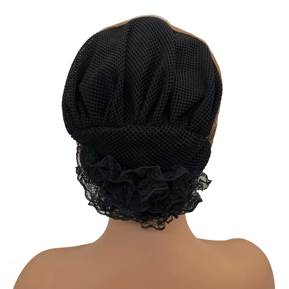 Breathable Embroidery Lace Turban Cap Muslim Women Summer Head Cover Headscarf Hat Islamic Headwear Bonnet Female Head Wraps