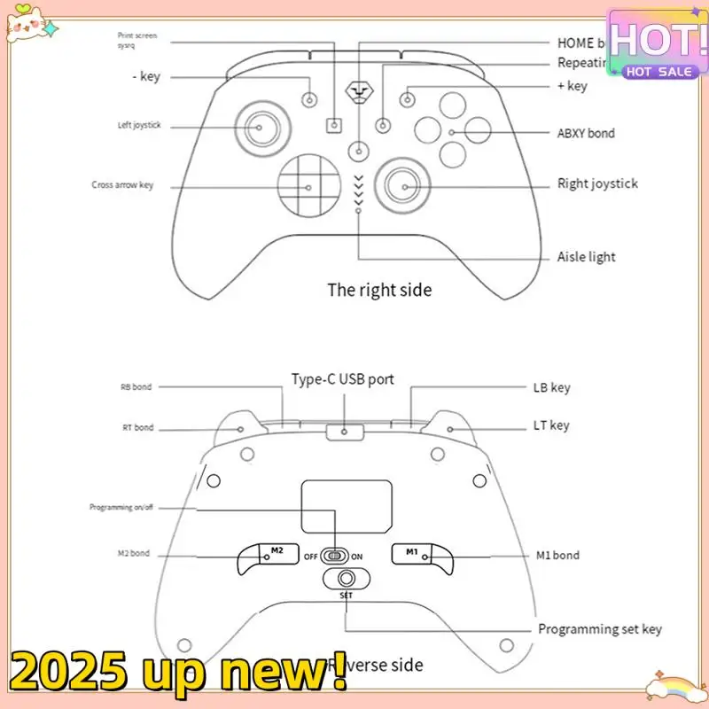 

Delicate Texture-Wireless Bluetooth Joystick For Switch Great Sage Generation Gamepad HD Vibration Macro Programming Hall Joysti