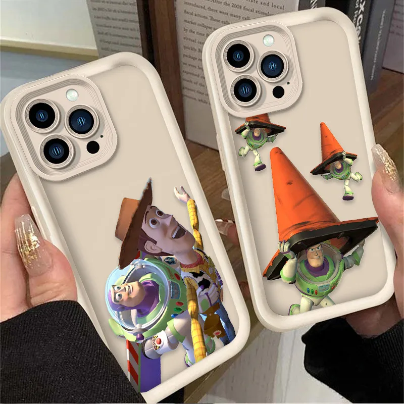 3D Woody Buzz Lightyear TPU Case for iPhone 16 15 14 13 12 11 Pro Max XS X XR 8 7 6S Plus SE 2020 Soft Silicone Protector Cover