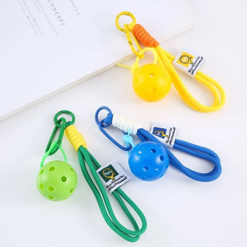 New Creative Pickleball Keychain Decorative Mini Pickleball Pendant Colorful Pickleball Key Ring for Pickleball Lovers