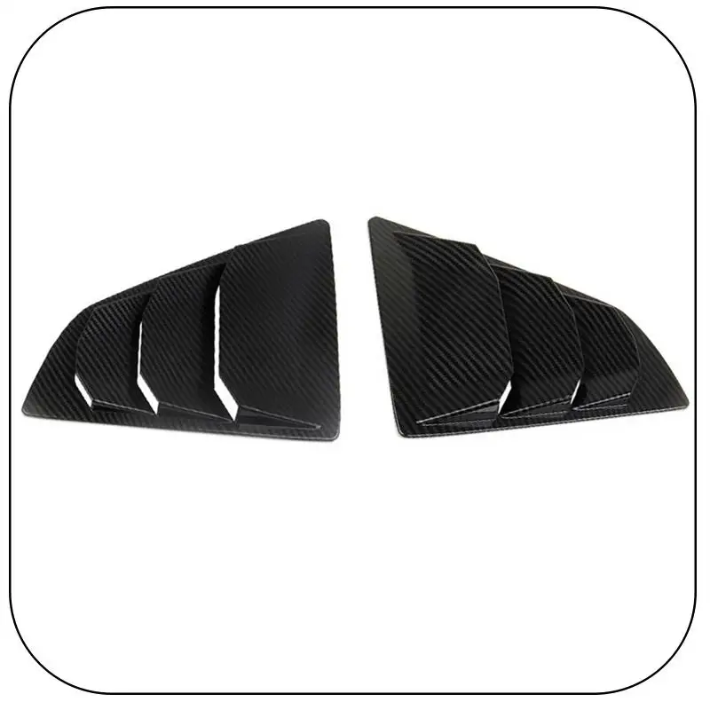 

ForABNF!ABS Carbon Fiber Car Rear Side Window Blind Shutter Louver Cover Trim For Nissan 370Z Z34 2009-2020