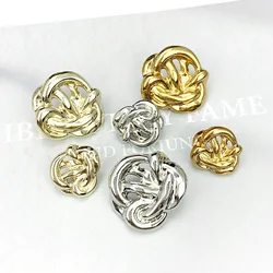 6pcs/lot Fashion Vintage Jacket Buttons Irregular Hollow Metal Clothing Buttons Sewing Accessories Shank Buttons for Coat Shirt