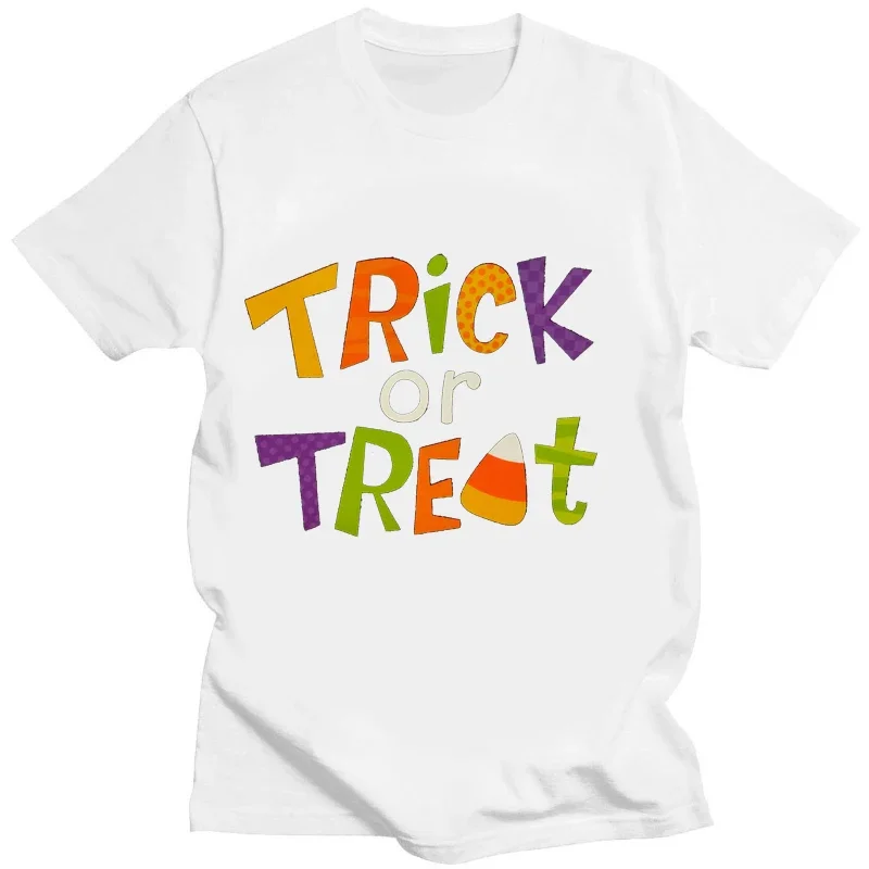 Trick or Treat Hallowmas Funny T-shirt Creative Holiday Gift T-shirts Women Men Clothing Tops Graphic T Shirts Ropa De Mujer